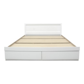 Κρεβάτι Olympus pakoworld με συρτάρι σε λευκή απόχρωση 120x200εκ