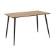 Τραπέζι Cuba pakoworld MDF sonoma-μαύρο 120x70x76εκ Τραπέζι Cuba pakoworld MDF sonoma-μαύρο 120x70x76εκ