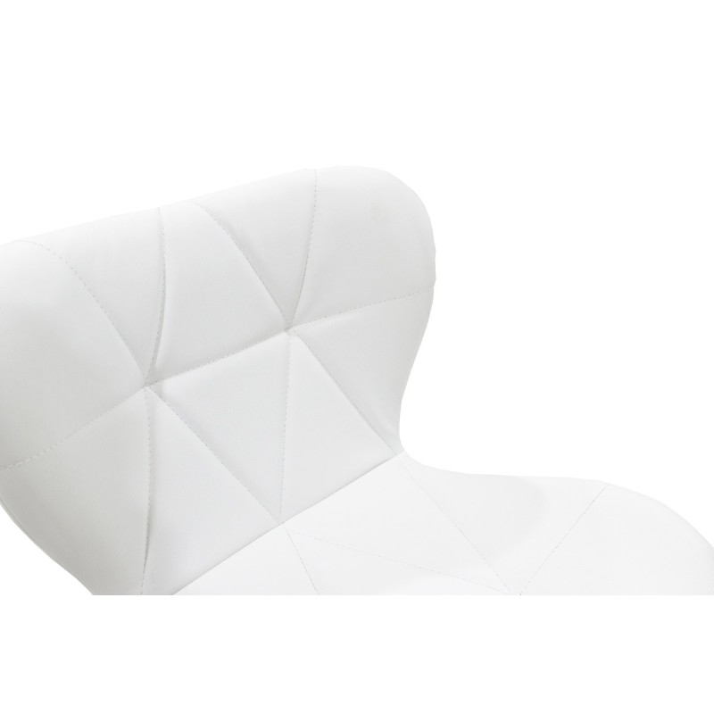 Σκαμπό μπαρ Coozy pakoworld pu σε λευκό χρώμα σκελετός χρωμίου