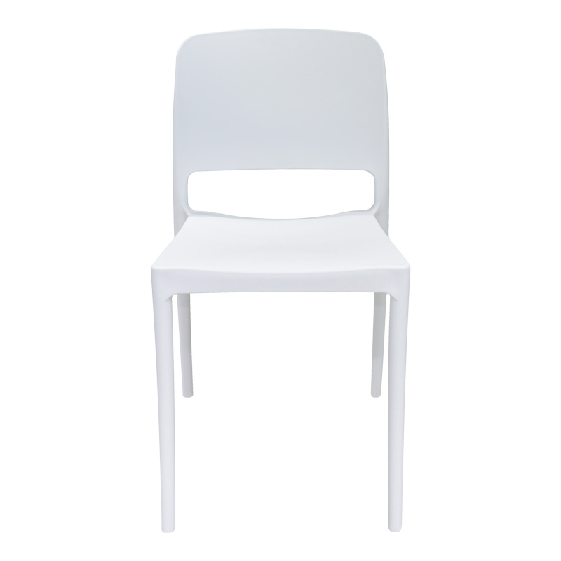 Καρέκλα Fenxy pakoworld pp σε λευκή απόχρωση 38x42x77εκ