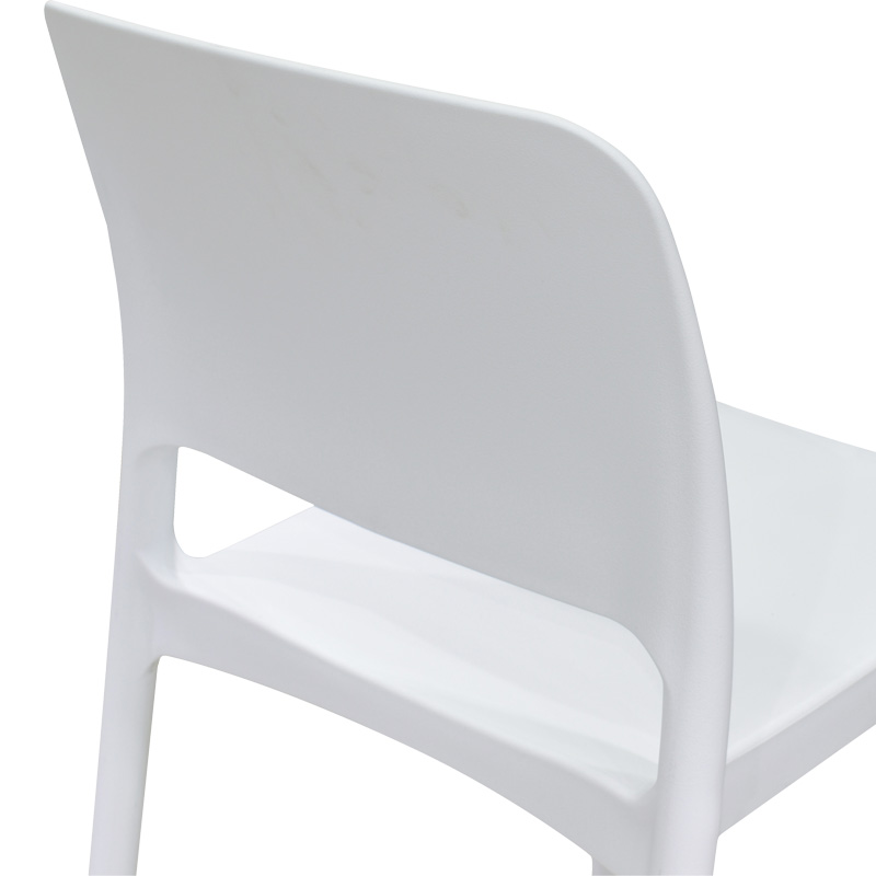 Καρέκλα Fenxy pakoworld pp σε λευκή απόχρωση 38x42x77εκ