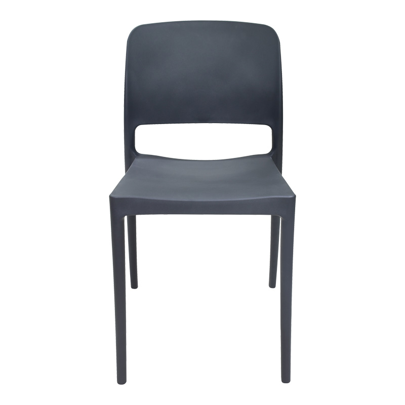 Καρέκλα Fenxy pakoworld pp σε μαύρη απόχρωση 38x42x77εκ