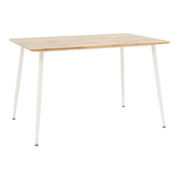 Τραπεζαρία Cuba-Caron pakoworld σετ 5τεμ sonoma-λευκό 120x80x75εκ