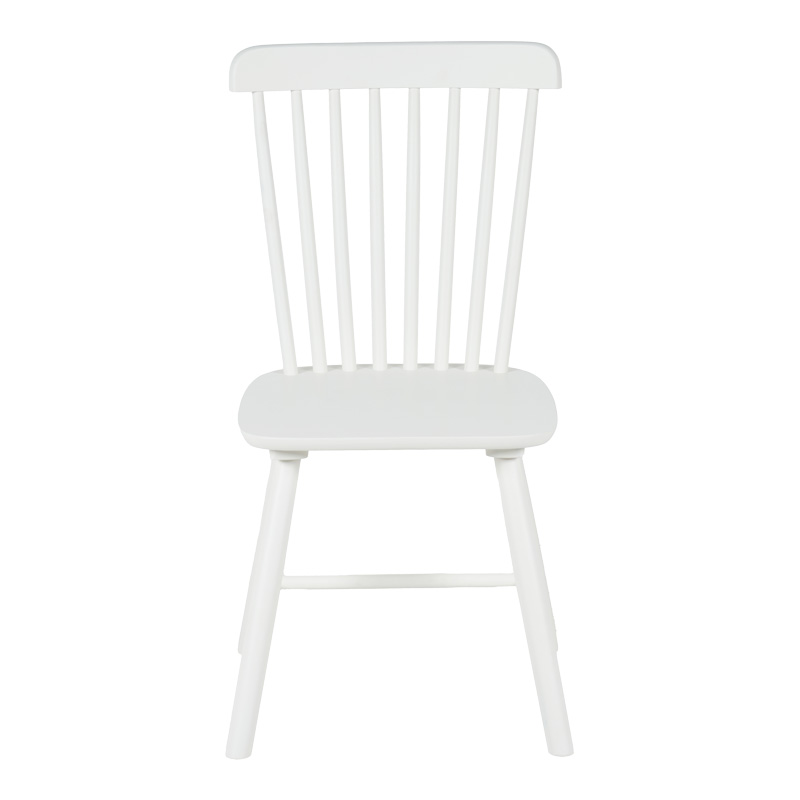 Καρέκλα Melia pakoworld rubberwood σε λευκή απόχρωση 45x51x87εκ