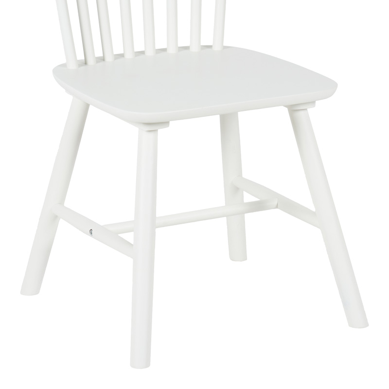 Καρέκλα Melia pakoworld rubberwood σε λευκή απόχρωση 45x51x87εκ