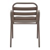 Πολυθρόνα Sussie pakoworld στοιβαζόμενη καφέ μέταλλο με φέτες αλουμινίου 45x62x76εκ