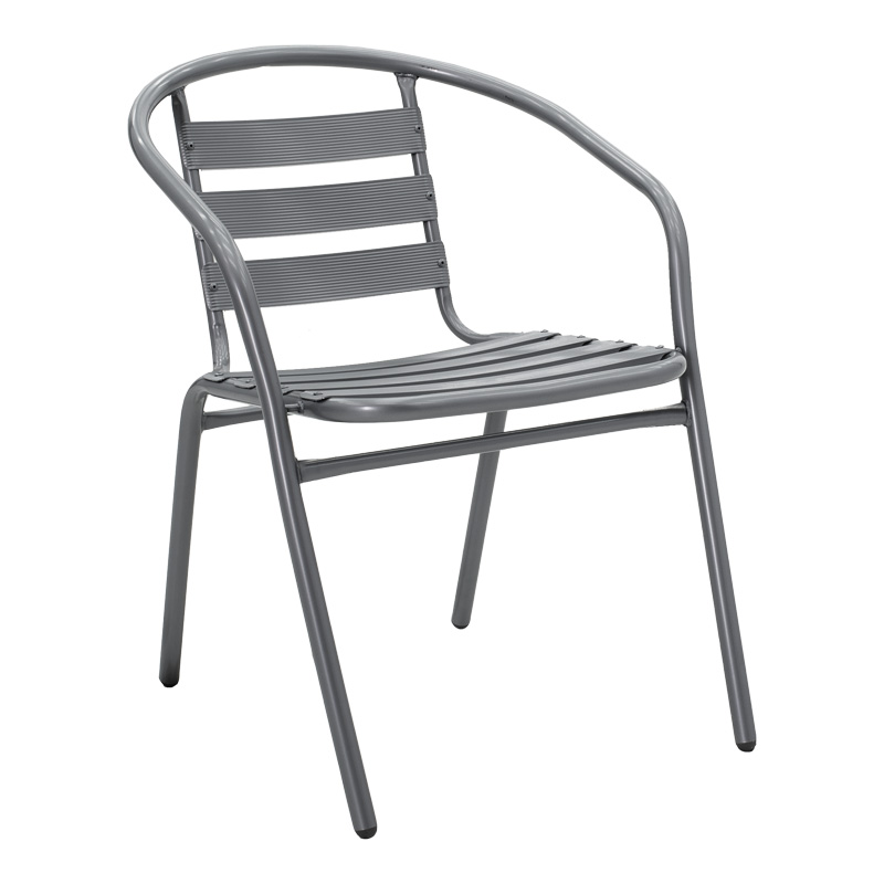 Τραπεζαρία Valor-Tade pakoworld σετ 5τεμ μέταλλο ανθρακί-γυαλί 110x60x70εκ