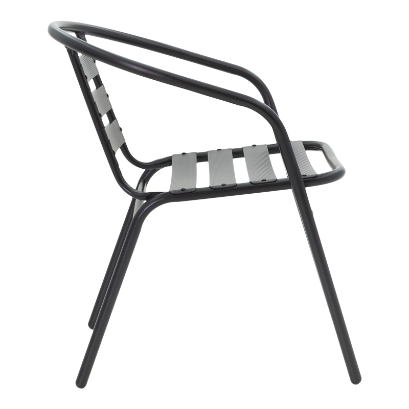 Τραπεζαρία Tade-Ensure pakoworld 5τεμ μέταλλο-γυαλί σε μαύρη απόχρωση 140x80x70εκ