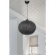 Φωτιστικό οροφής μονόφωτο Leshia pakoworld Ε27 μαύρο Φ38x75εκ