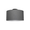 Φωτιστικό οροφής μονόφωτο Momoa pakoworld ύφασμα σε γκρι απόχρωση Φ30x21εκ