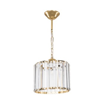 Φωτιστικό οροφής μονόφωτο Lavina pakoworld Ε27 σε χρυσή απόχρωση Φ20x20εκ