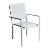 Πολυθρόνα Zacreta pakoworld αλουμίνιο-textilene σε λευκή απόχρωση 61x56.5x87.5εκ