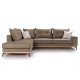 Γωνιακός καναπές δεξιά γωνία Luxury II pakoworld ύφασμα mocha-cream 290x235x95εκ Γωνιακός καναπές δεξιά γωνία Luxury II pakoworld ύφασμα mocha-cream 290x235x95εκ