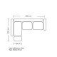 Γωνιακός καναπές δεξιά γωνία Luxury II pakoworld ύφασμα mocha-cream 290x235x95εκ Γωνιακός καναπές δεξιά γωνία Luxury II pakoworld ύφασμα mocha-cream 290x235x95εκ
