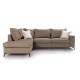 Γωνιακός καναπές δεξιά γωνία Romantic pakoworld ύφασμα mocha-cream 290x235x95εκ Γωνιακός καναπές δεξιά γωνία Romantic pakoworld ύφασμα mocha-cream 290x235x95εκ