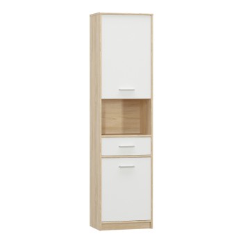 Στήλη Letto pakoworld σε oak - λευκό ματ απόχρωση 50,2x34,3x195εκ