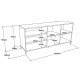 Μπουφές Evaluate pakoworld ανθρακί antique-wenge 170x46.5x75.5εκ Μπουφές Evaluate pakoworld ανθρακί antique-wenge 170x46.5x75.5εκ