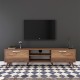 Έπιπλο τηλεόρασης Sabian pakoworld καρυδί 180x35x48,5εκ Έπιπλο τηλεόρασης Sabian pakoworld καρυδί 180x35x48,5εκ