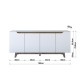 Μπουφές Rafaelo pakoworld λευκό-καρυδί 180x45x78,5εκ Μπουφές Rafaelo pakoworld λευκό-καρυδί 180x45x78,5εκ