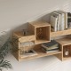 Ραφιέρα τοίχου Shellie pakoworld μελαμίνης σε oak απόχρωση 120x28x65εκ Ραφιέρα τοίχου Shellie pakoworld μελαμίνης σε oak απόχρωση 120x28x65εκ