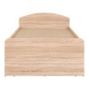 Κρεβάτι Regan pakoworld με συρτάρια σε oak απόχρωση 90x200εκ