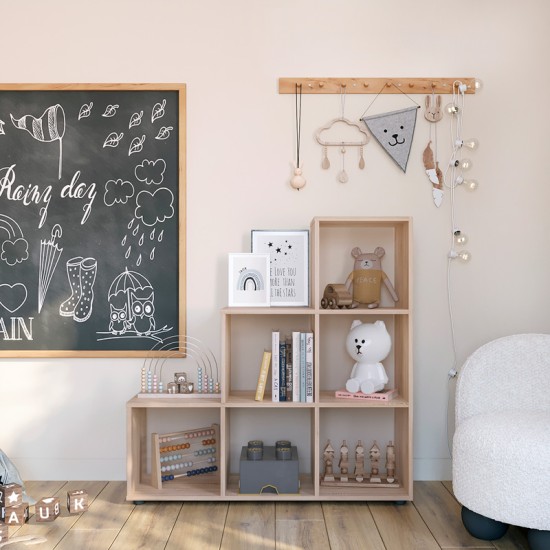Βιβλιοθήκη Schody pakoworld σε oak απόχρωση 105.5x29.2x107εκ Βιβλιοθήκη Schody pakoworld σε oak απόχρωση 105.5x29.2x107εκ