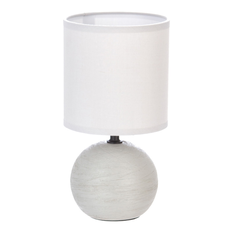 Επιτραπέζιο φωτιστικό PWL-1210 pakoworld Ε14 60W κεραμικό γκρι Φ13x25εκ