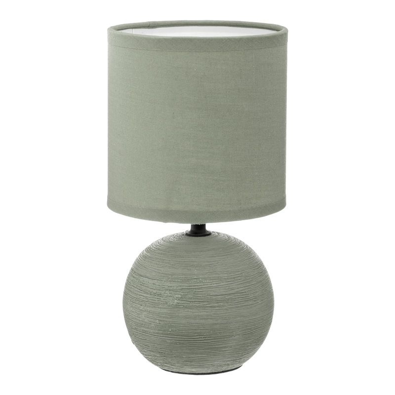 Επιτραπέζιο φωτιστικό PWL-1210 pakoworld Ε14 60W κεραμικό χακί Φ13x25εκ