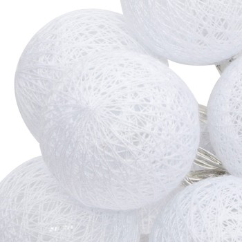 Διακοσμητικά λαμπάκια led Batoni pakoworld pvc σε λευκή απόχρωση Φ3.5x260εκ