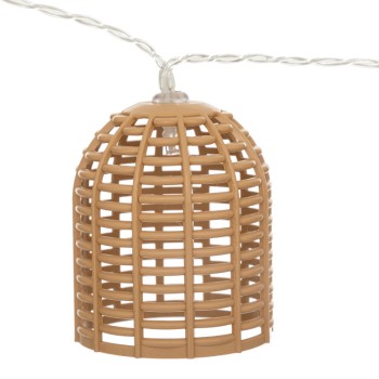 Διακοσμητική γιρλάντα με 10 led φωτάκια Dercie pakoworld σε φυσική απόχρωση 335x6.5x5.5εκ