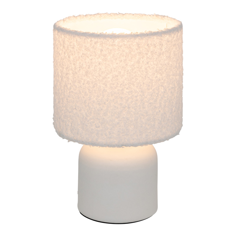 Επιτραπέζιο φωτιστικό Jela pakoworld σε λευκή απόχρωση Φ14x22εκ