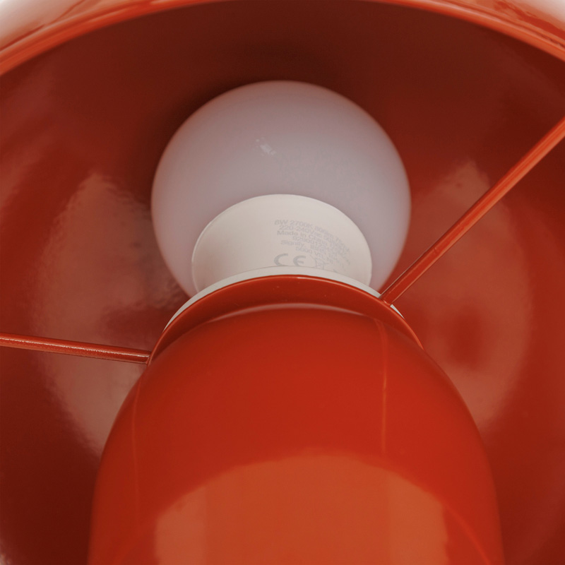 Επιτραπέζιο φωτιστικό Mushi pakoworld μέταλλο σε terracotta απόχρωση Φ20x24,5εκ