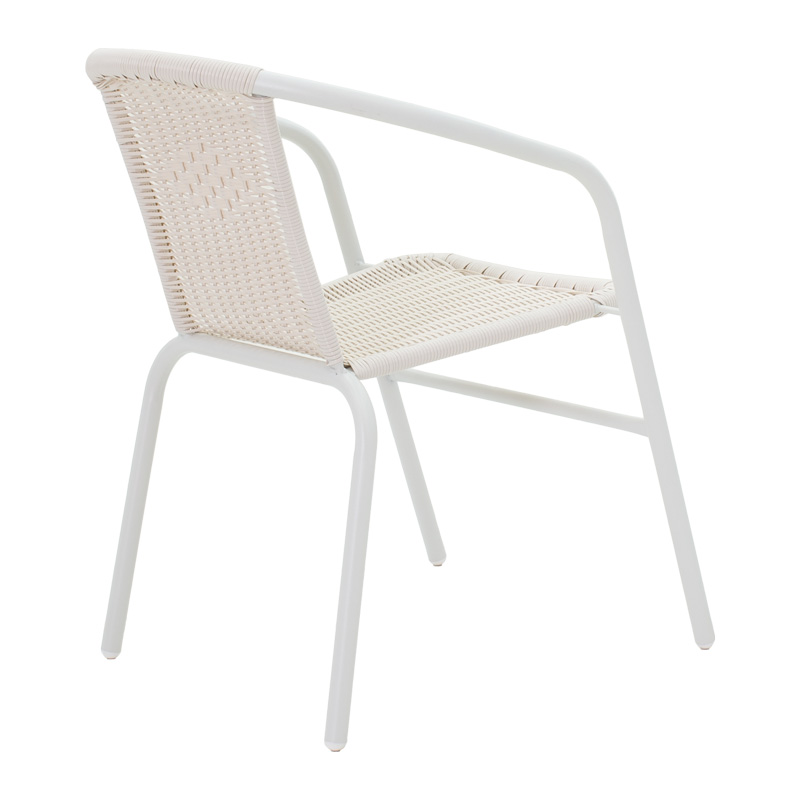 Τραπεζαρία Valor-Obbi I σετ 5τεμ pakoworld μέταλλο-pe λευκό