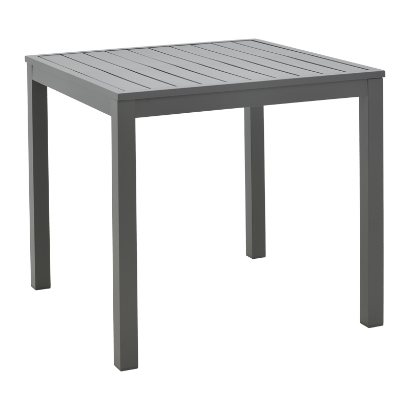 Τραπεζαρία Kliton-Naoki σετ 3τεμ pakoworld ανθρακί αλουμίνιο και μέταλλο σε μαύρη απόχρωση 80x80x74εκ