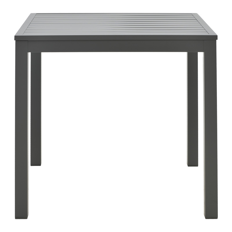 Τραπεζαρία Kliton-Naoki σετ 3τεμ pakoworld ανθρακί αλουμίνιο και μέταλλο σε μαύρη απόχρωση 80x80x74εκ