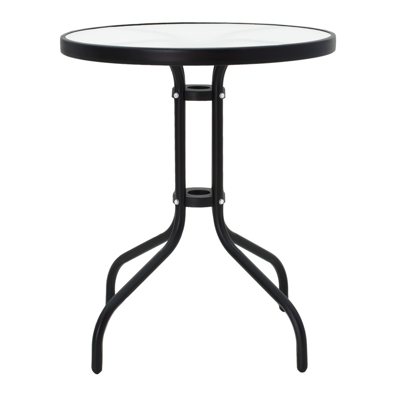 Τραπεζαρία Watson-Pomedon pakoworld σετ 3τεμ μέταλλο σε μαύρη απόχρωση