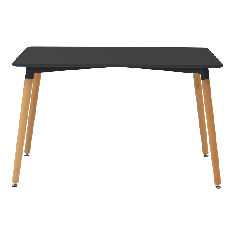 Τραπεζαρία Natali-Caron pakoworld σετ 5τεμ mdf σε μαύρη-φυσική απόχρωση 120x80x76εκ