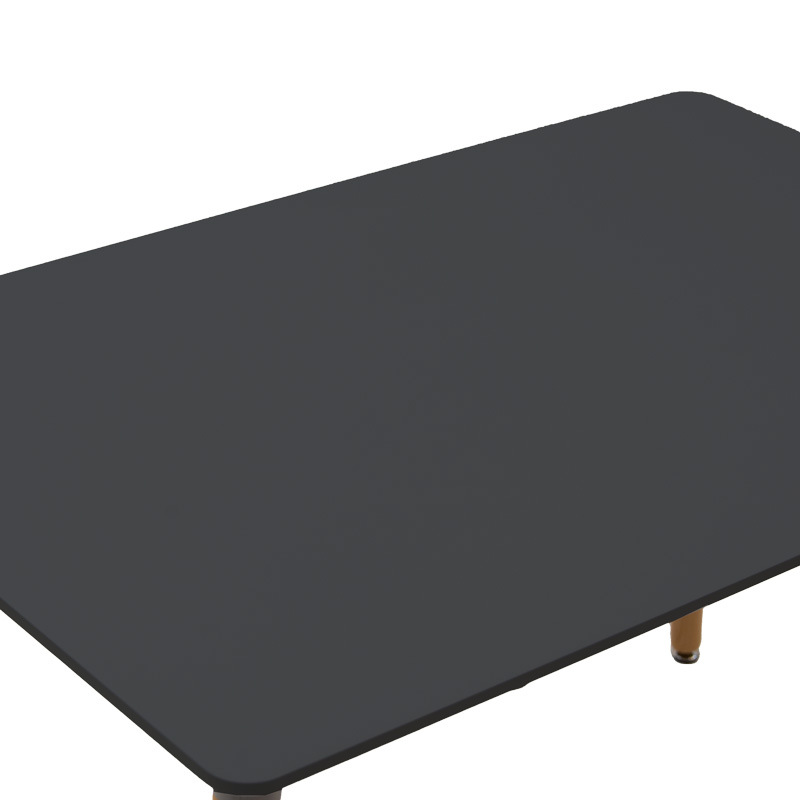 Τραπεζαρία Natali-Caron pakoworld σετ 5τεμ mdf σε μαύρη-φυσική απόχρωση 120x80x76εκ