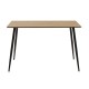Τραπεζαρία Cuba-Julita pakoworld σετ 5τεμ MDF sonoma-μαύρο-φυσικό 120x70x76εκ