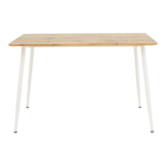 Τραπεζαρία Cuba-Parker pakoworld σετ 5τεμ sonoma-λευκό 120x80x75εκ