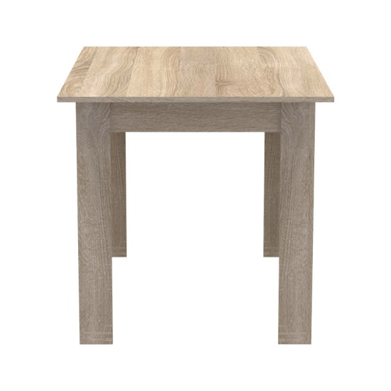 Τραπεζαρία Manka-Bella pakoworld σετ 5τεμ σε sonoma απόχρωση 110x80x70εκ