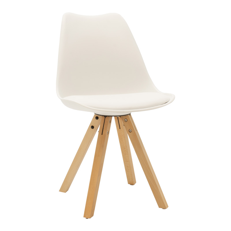 Τραπεζαρία Quana-Caron pakoworld σετ 5τεμ γυάλινο 8χιλ διάφανο - λευκό πόδι 120x70x75εκ