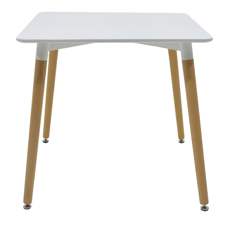 Τραπεζαρία Natali-Gaston pakoworld σετ 3τεμ σε λευκή απόχρωση 80x80x76εκ