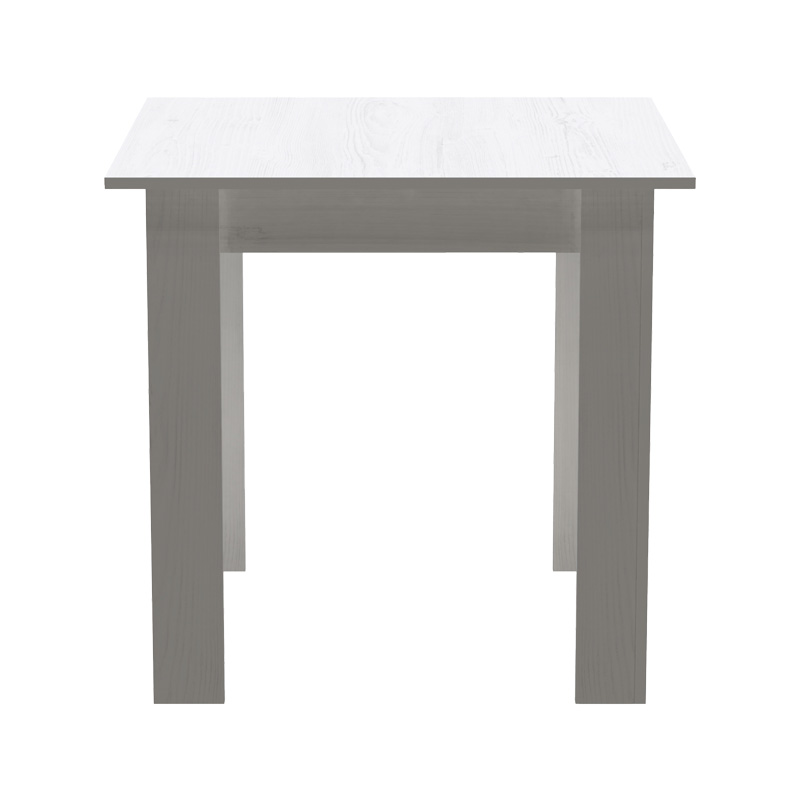 Τραπεζαρία Manka-Julita pakoworld σετ 3τεμ σε λευκή απόχρωση 80x80x77εκ