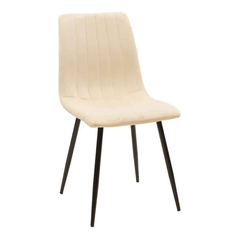 Τραπεζαρία Natali-Noor pakoworld σετ 3τεμ  MDF λευκό-μπεζ-πόδια φυσικό 80x80x76εκ