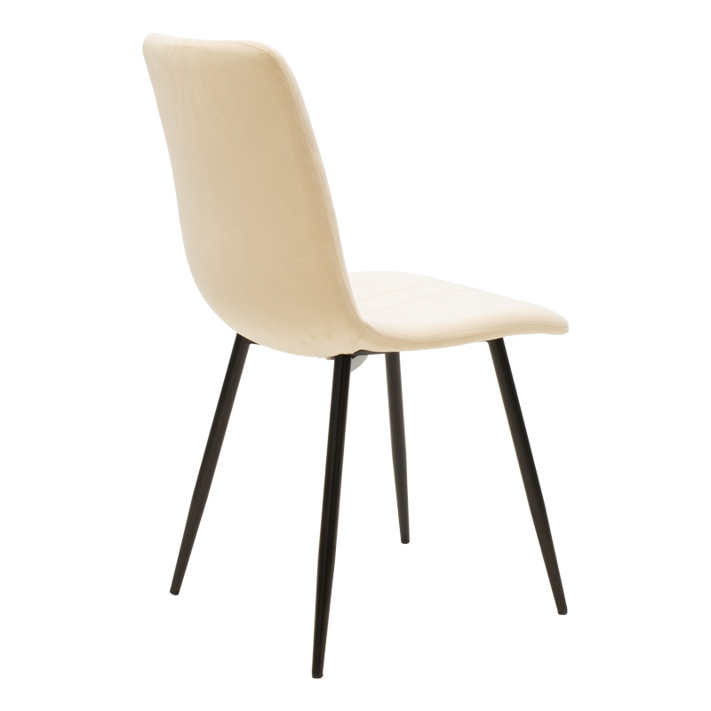 Τραπεζαρία Natali-Noor pakoworld σετ 3τεμ  MDF λευκό-μπεζ-πόδια φυσικό 80x80x76εκ