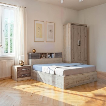 Φοιτητικό πακέτο επίπλων κρεβατοκάμαρας Cloud pakoworld σετ 3τεμ