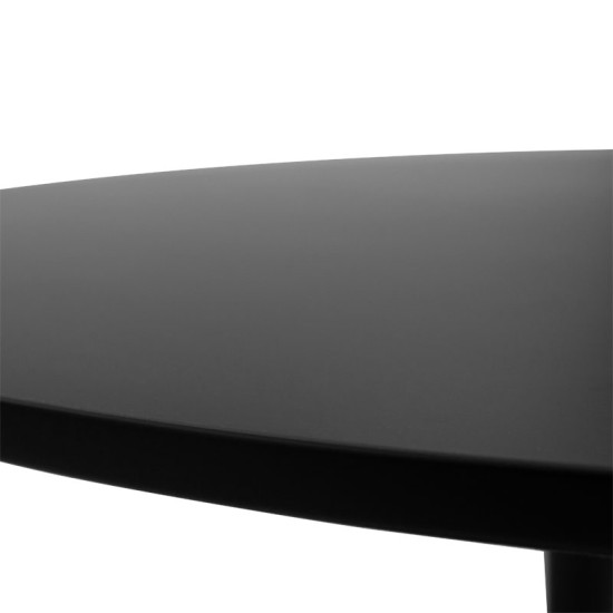 Τραπεζαρία Balou-Parker pakoworld σετ 5τεμ μαύρο Φ120x73εκ
