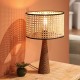 Επιτραπέζιο φωτιστικό Retroa pakoworld ξύλο οξιάς και pe rattan σε φυσικό χρώμα Φ24x38εκ Επιτραπέζιο φωτιστικό Retroa pakoworld ξύλο οξιάς και pe rattan σε φυσικό χρώμα Φ24x38εκ