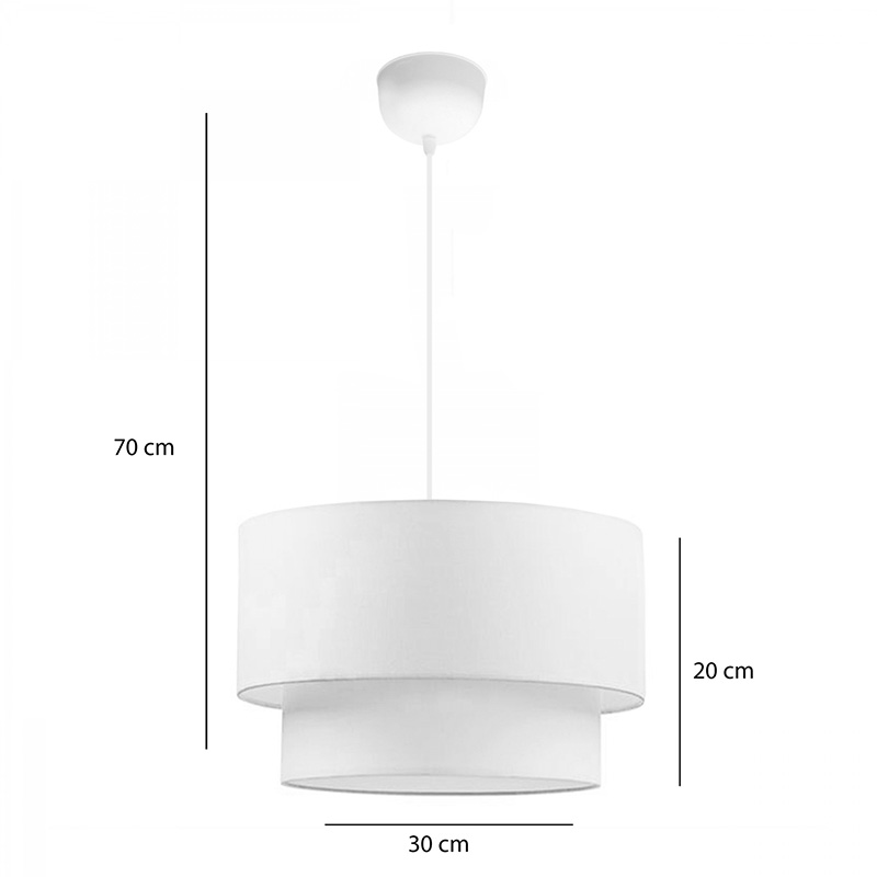 Φωτιστικό οροφής Tachi pakoworld Ε27 σε κρέμα απόχρωση Φ30x20εκ